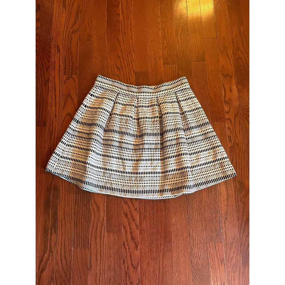 Freestyle Revolution Pleated Geometric Ikat Print Mini Skirt Size M - Picture 2 of 4